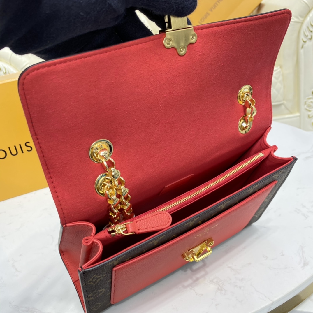 Louis Vuitton VICTOIRE Handbag Monogram M41731 Cerise Red